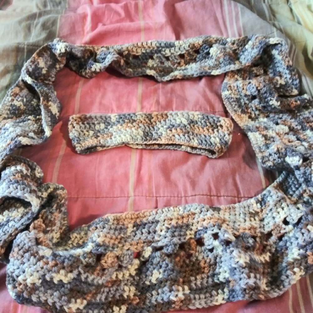 Woman Infinity scarf and Headband set